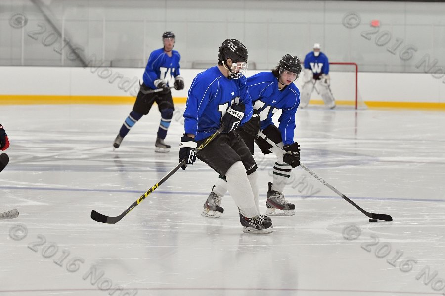 Wheaton College Men\'s Ice Hockey vs Middlesex Community College. - Photo By: KEITH NORDSTROM